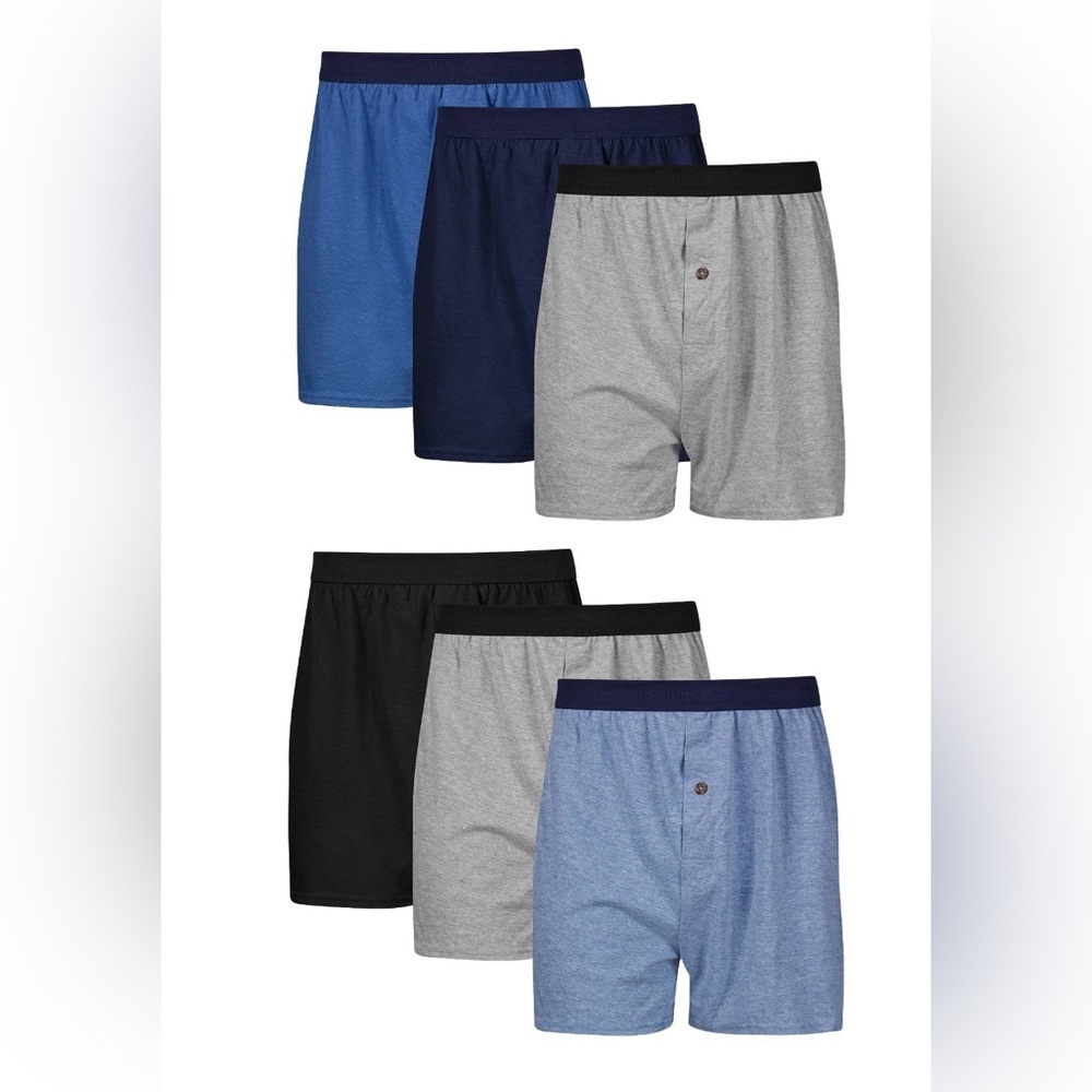 Hanes ComfortSoft Men's Boxers Pack, Moisture-Wicking Cotton Jersey, 6-Pack